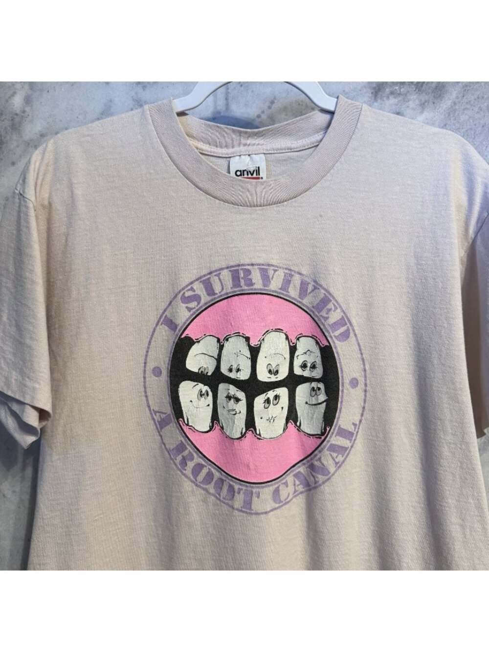 Vintage I Survived A Root Canal T Shirt Mens L 90s Single Stitch Funny Parody